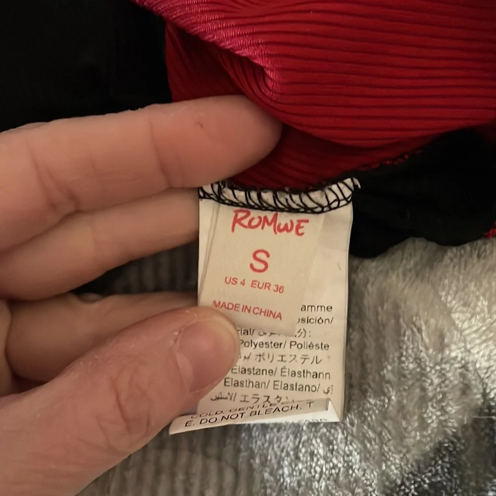 NWOT black & red halter top - Picture 7 of 9